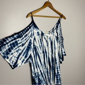 Knox Rose Blue and White Tie-Dye Blouse